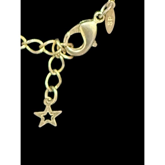 Avon Capricorn Zodiac Necklace Gold Tone Script Vintage  With Rhinestone Charm - Picture 3 of 5